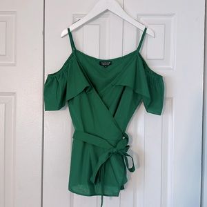 Topshop Green top size 4